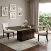 30" Black Crocodile And Rosegold Dining Table