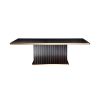 30" Black Crocodile And Rosegold Dining Table