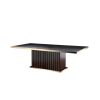 30" Black Crocodile And Rosegold Dining Table