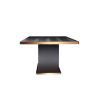 30" Black Crocodile And Rosegold Dining Table