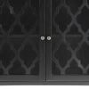 34" X 15.4" X 30" Black Mdf Cabinet