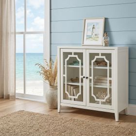 34" X 15.4" X 30" White Mdf Cabinet
