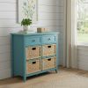 Pop Of Color Teal Accent Chest With Storage