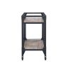 32" X 16" X 31" Black Metal Serving Cart