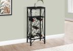 41" Black Stainless Steel Wine Rack