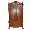 38" Brown Wood Cabinet Enclosed Storage Entertainment Center