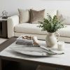 36" Silver Aluminum Leaf Shaped Centerpiece Bowl