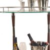 18.75" X 29.75" X 27.375" Chrome Serving Trolley