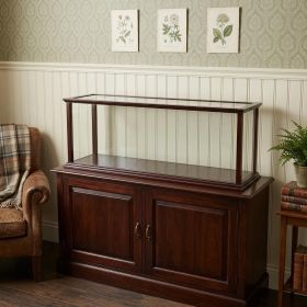 39" Dark Brown Glass Standard Display Stand