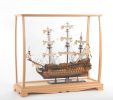 13" X 36" X 31.5" Display Case For Midsize Tall Ship Clear Finish