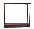 13" Dark Brown And Clear Glass Standard Display Stand