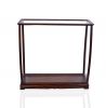 14" Silver And Clear Glass Standard Display Stand