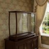 14" Silver And Clear Glass Standard Display Stand
