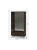 43" Silver and Dark Brown Display Stand With Three Shelves And One Drawer