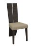 Set of Two Gray And Dark Brown Upholstered Dining Side Chairs