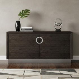 72" Gray Buffet Table with Two Doors