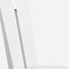 Set of Two Contemporary Sleek High Gloss White Dining Chairs