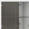 68" Silver and White Display Stand with One drawer