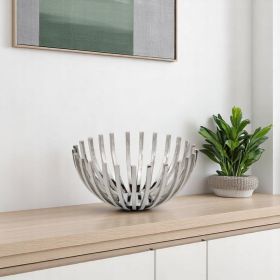6" Silver Stainless Steel Decorative Bowl