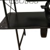 Black Metal Mango Wood Aeroplane Bar Counter