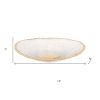 8 Hand Decorated Oval Edge Gold Leaf Serving Bowl
