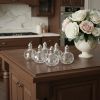 Individual Silver Crystal Zendra Design Salt And Peppers  Gift Boxed 6 Pc Set