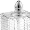 Hand Made Crystal Silver Pair Of Salt And Pepper Shakers