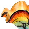 17 Mouth Blown Floppy Design Art Glass Centerpiece Bowl