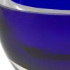 6 Mouth Blown European Made Lead Free Cobalt Blue Crystal Bowl