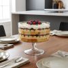 10" Clear Mouth Blown Crystal Round Trifle Bowl