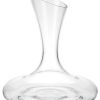 2 X 75 X 95 Mouth Blown Crystal Lead Free Wine Carafe  32 Oz