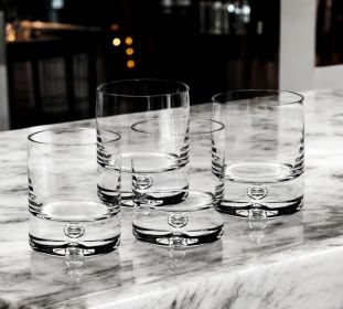 4 Pc Set Old Fashioned Lead Free Crystal Scotch Glass  8 Oz