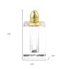 Handcrafted Optical Crystal And Gold Large Size Salt And Pepper Shakers