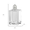 Handcrafted Optical Crystal And Silver Large Size Salt And Pepper Shakers