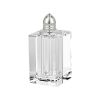 Handcrafted Optical Crystal And Silver Large Size Salt And Pepper Shakers
