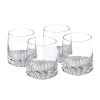 Mouth Blown European Crystal Whiskey Set 4 Pc Rocks Or Dof Set