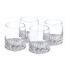 Mouth Blown European Crystal Whiskey Set 4 Pc Rocks Or Dof Set