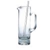 Mouth Blown European Crystal Martini Pitcher And Stirrer  54 Oz