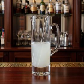 Mouth Blown European Crystal Martini Pitcher And Stirrer  54 Oz