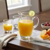 9 Mouth Blown Crystal Barrel Water   Juice Or Iced Tea Pitcher  54 Oz