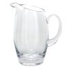 9 Mouth Blown Crystal Barrel Water   Juice Or Iced Tea Pitcher  54 Oz