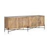 Brown Solid Mango Wood Finish Sideboard With 4 Cabinet Doors