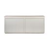 Brown Solid Mango Wood Top & White Frame Sideboard With 4 Cabinet Doors
