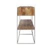 Brown Wood And Silver Metal Frame With 2 Drawer And Sideboard