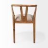 Natural Linen Seat With Light Brown Wooden Frame Dining Chair
