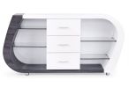 White And Grey Multi Tone Buffet With 3 Drawers