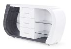 White And Grey Multi Tone Buffet With 3 Drawers