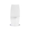 Set of Two White and Silver Upholstered Faux Leather Dining Parsons Chairs