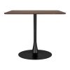 35" Square Steel Pedestal Base Dining Table
