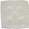 24" X 24" Ivory Polyester Solid Color Floor Cushion
